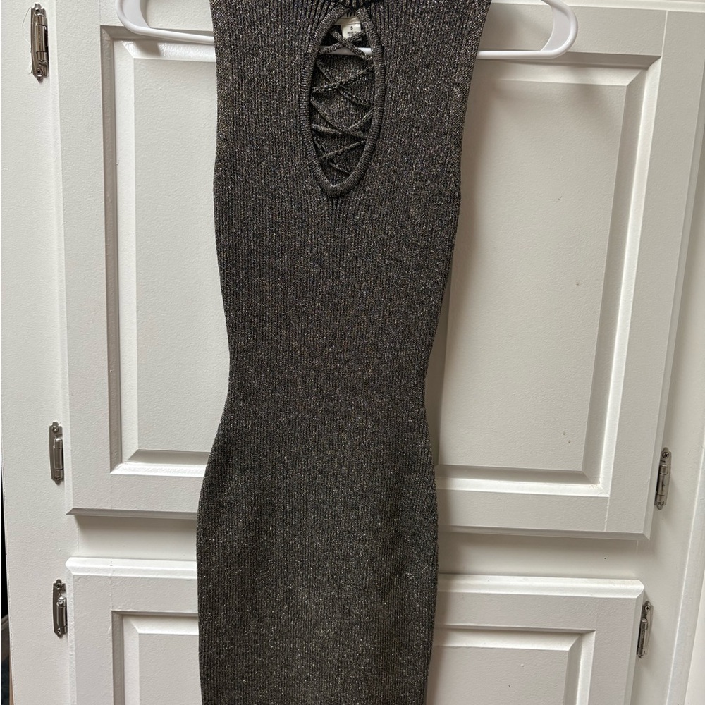 Say What? Shimmering Black Knit Dress
